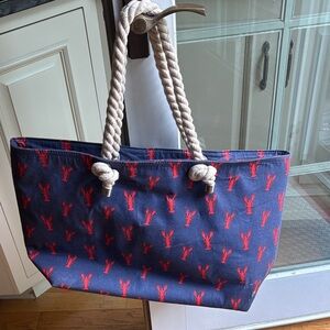 Lobster tote bag/Rope handles